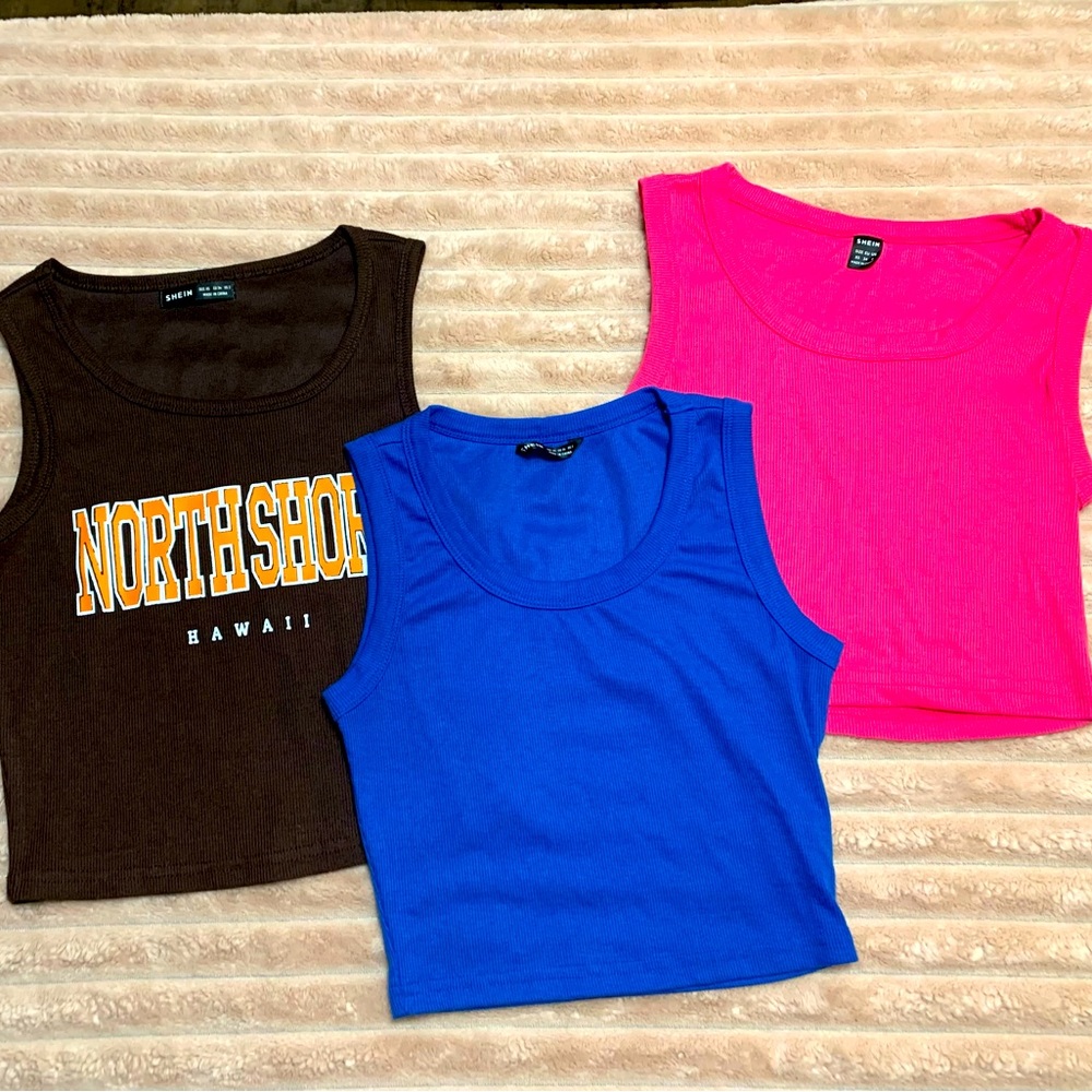 3 Ribbed Tank Tops. Women’s size XS. EUC.